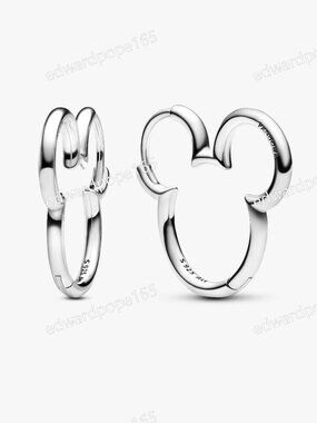 Disney Mickey Mouse Silhouette Hoop Earrings